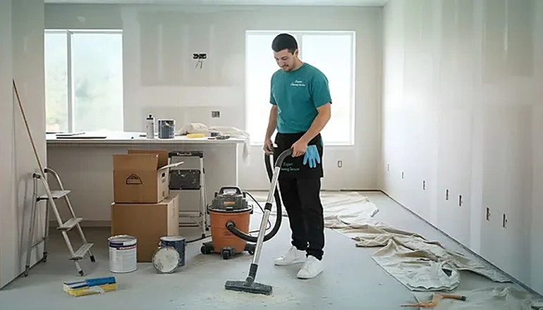 Post construction cleaning of a new flat in Hyderabad